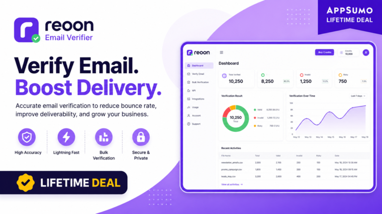 Reoon Email Verifier Lifetime Deal