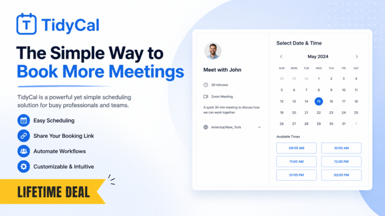 TidyCal Lifetime Deal: Best Scheduling App Offer 2026