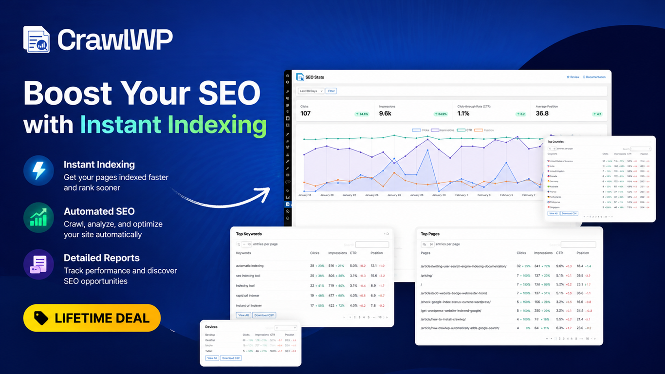 CrawlWP Lifetime Deal